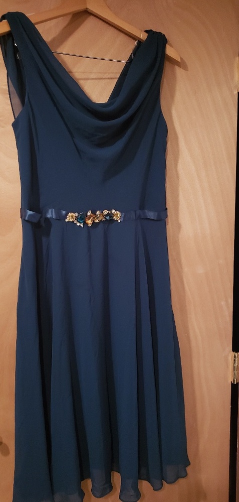 MSK pine green jeweled dress. Size 12 NWT